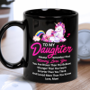 To My Daughter The Love Letter Black Mug