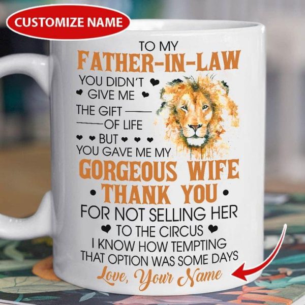 To My Father-In-Law You Gave Me My Gorgeous Wife Thank You Love Your Name Customized Personalized Canvas Poster