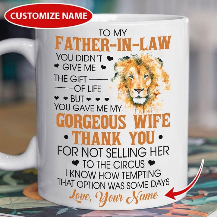 To My Father-In-Law You Gave Me My Gorgeous Wife Thank You Love Your Name Customized Personalized Canvas Poster To My Father-In-Law You Gave Me My Gorgeous Wife Thank You Love Your Name Customized Personalized Canvas Poster