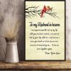 To My Husband In Heaven I Was Supposed To Spend The Rest Of My Life With You Red Whispered Tree Canvas Poster