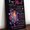 To My Mom You Are The World Mother’s Day Family Daughter Canvas Poster