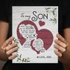To My Son Never Feel That You Are Alone You Will Always Be My Baby Boy Love Mom Mother Son Canvas Poster