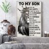 To My Son There Are No Limits To What You Can Do You Are Stronger Than You Know More Capable You Are My Greatest Pride Love Mom Mother Family Lion Canvas Poster