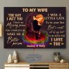 To My Wife I Love You LGBT Family Name Customized Personalized Canvas Poster