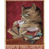 Today I’d Like To Sit And Read Forget I Have A Job I Need Ignore The Things I Have To Do And Just Enjoy A Book Or Two Cat Reading Book Canvas Poster