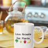 Vegan Love Animals Eat Plants Healthy Tea Coffee Simple White Mug
