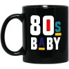Vintage 80s Baby Simple Black Mug