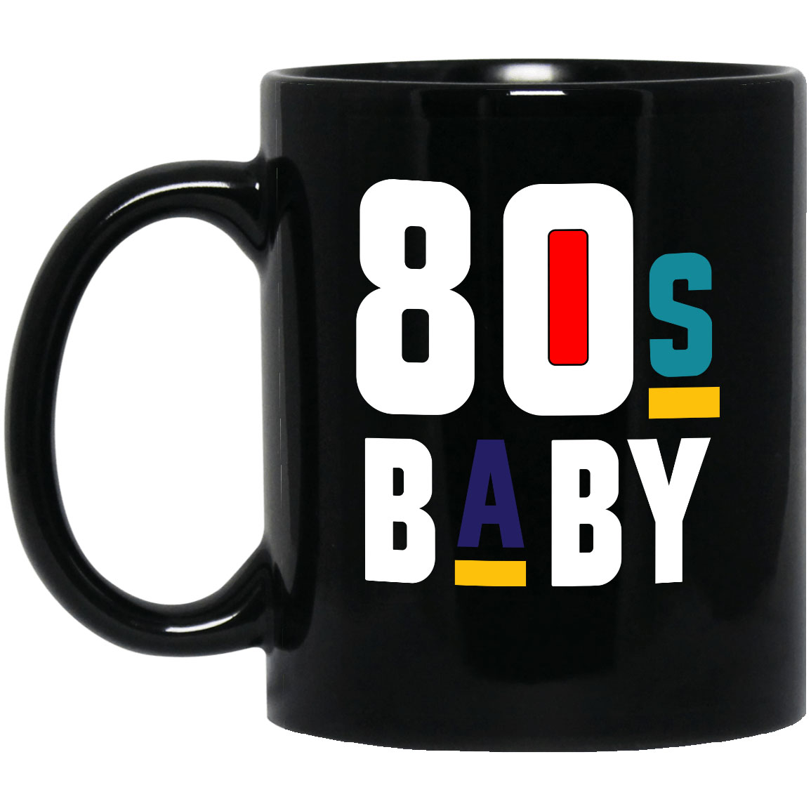 Vintage 80s Baby Simple Black Mug Vintage 80s Baby Simple Black Mug