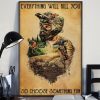 Vintage Everything Will Kill You So Choose Something Fun Biker Mountain Biking Canvas Poster