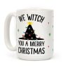 We Witch You A Merry Christmas Witch Hat Christmas Tree White Mug