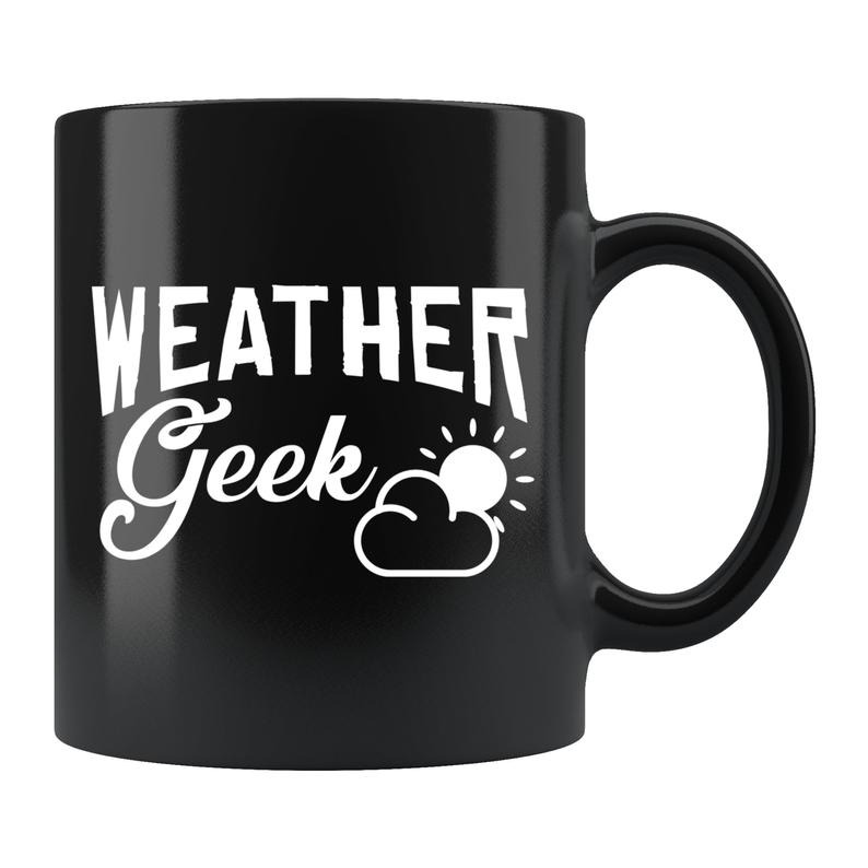 Weather Geek Beauty Sunny Cloud Day Simple Black Mug Weather Geek Beauty Sunny Cloud Day Simple Black Mug