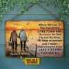 When We Get To The End Of Our Lives Together I Had You And You Had Me Old Couple Go Fishing Sunset Love Customized Personalized Canvas Poster
