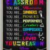 When you enter this Classroom, You Musicians, Singers and more, Teacher Canvas Poster