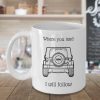 Where You Lead I Will Follow Truck Butterfly White Mug