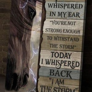 Whispered Back I Am The Storm Horse Strong Canvas Poster