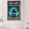Why Hello Sweet Cheeks Have Seat Ghost Reading Dragon Canvas Poster
