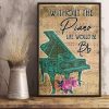 Without The Piano Life Would Be Bb Piano And Flowers Canvas Poster
