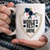 World’s Best Mere Flowers Mother’s Day Gifts White Mug