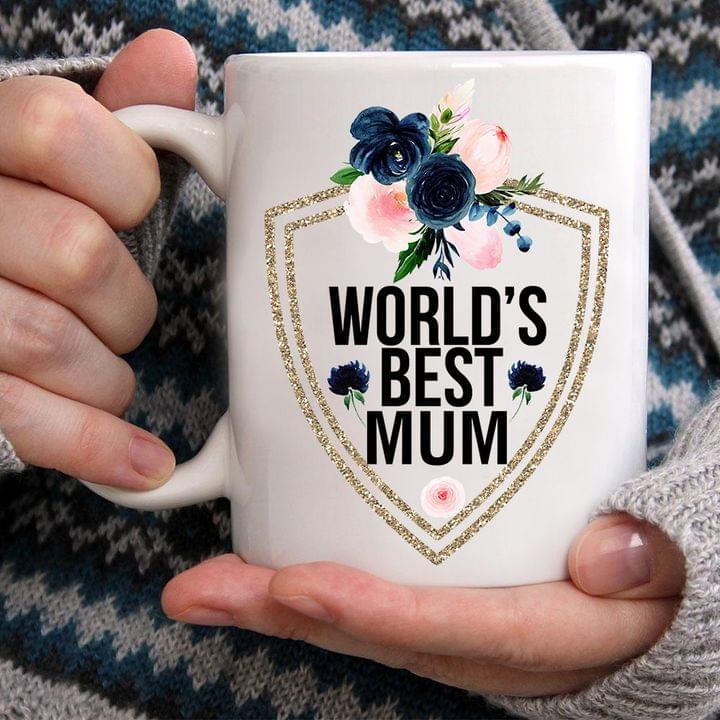 World's Best Mum Flowers Mother's Day Gifts White Mug World's Best Mum Flowers Mother's Day Gifts White Mug