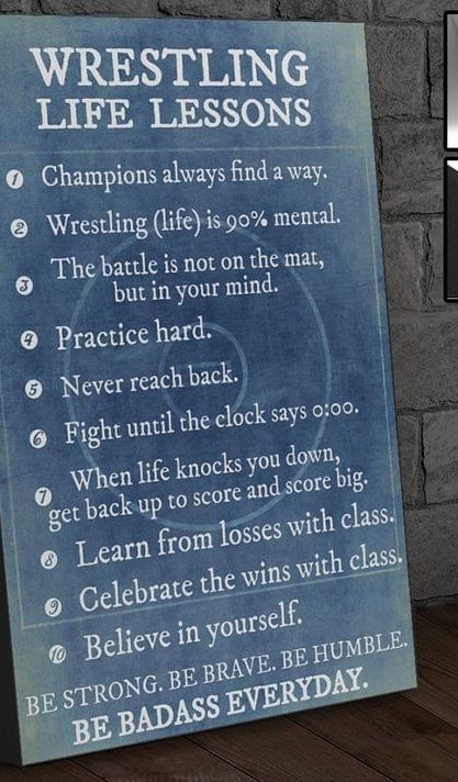 Wrestling Life Lessons Be Strong Be Brave Be Humble Be Badass Everyday Quote Canvas Poster Wrestling Life Lessons Be Strong Be Brave Be Humble Be Badass Everyday Quote Canvas Poster