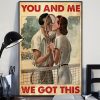 You And Me We Got This Man Woman Kissing Playing Tennis Canvas Poster
