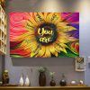 You Are Bold Successful Unique Beautiful Talented Smart Enough Sunflower Canvas Poster