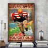 You Don’t Stop Playing Rugby When You Get Old Colorful Hands Rugby Player Canvas Poster