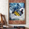 You Don’t Stop Sledding When You Get Old You Get Old When You Stop Sledding Man Riding A Sled Canvas Poster
