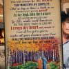 You Will Always Be The Miracle That Makes My Life Complete Fall Day Couple Walking In Forest Beautiful Painting Canvas Poster