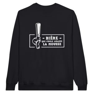 Sweat Biere Biere qui coule amasse la mousse