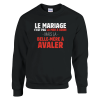 Sweat EVG Le mariage c’est pas la mer a boire mais la belle-mere a avaler