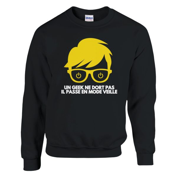 Sweat Geek Un geek ne dort pas il passe en mode veille