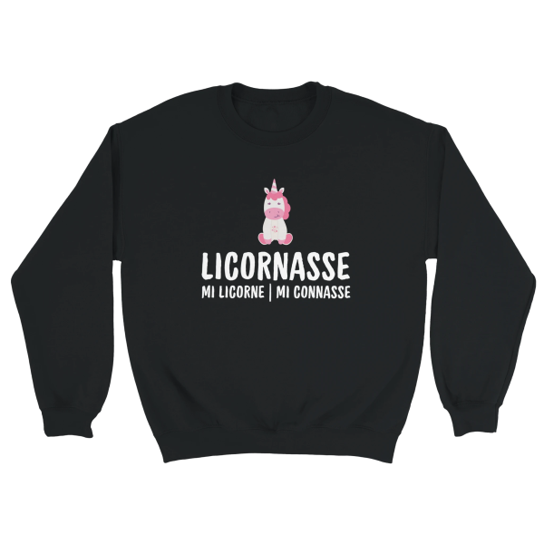 Sweat Licorne Licornasse mi licorne mi connasse