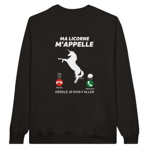 Sweat Licorne Ma licorne m’appelle