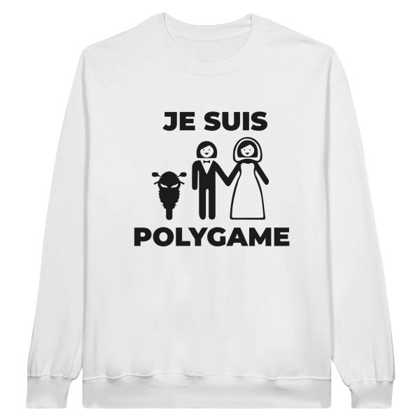 Sweat Motard Je suis polygame
