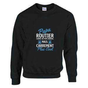 Sweat Routier Papa routier comme un papa normal mais carr�ment plus cool