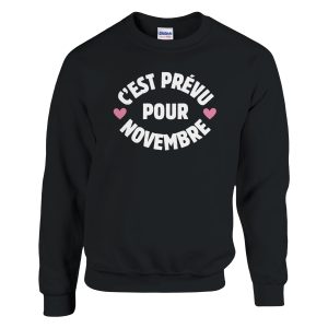 Sweat annonce grossesse C’est prevu pour Novembre