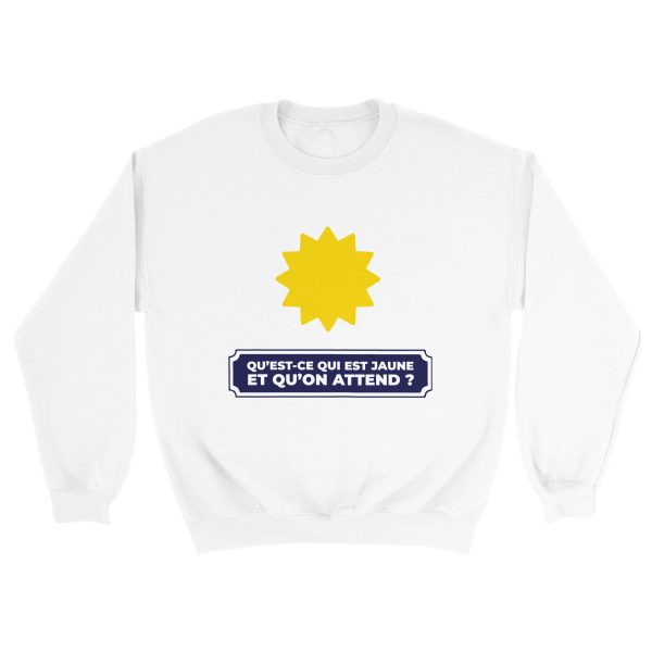 Sweat pastis Qu’est ce qui est jaune et qu’on attend