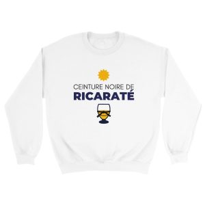 Sweat pastis ceinture noire de ricarate Sweat pastis ceinture noire de ricarate