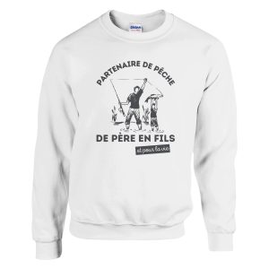 Sweat pecheur partenaire de la peche de pere en fils et pour la vie Sweat pecheur partenaire de la peche de pere en fils et pour la vie