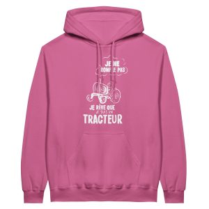Sweat a capuche Agriculteur Je ronfle pas je reve que je suis un tracteur