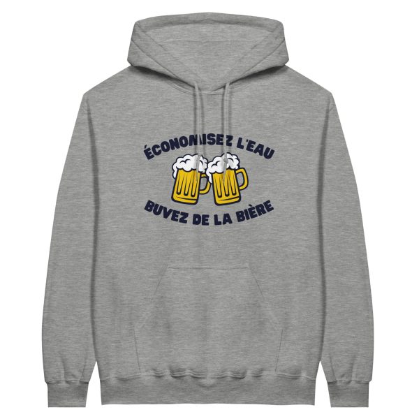 Sweat a capuche Biere Economisez l’eau buvez de la biere