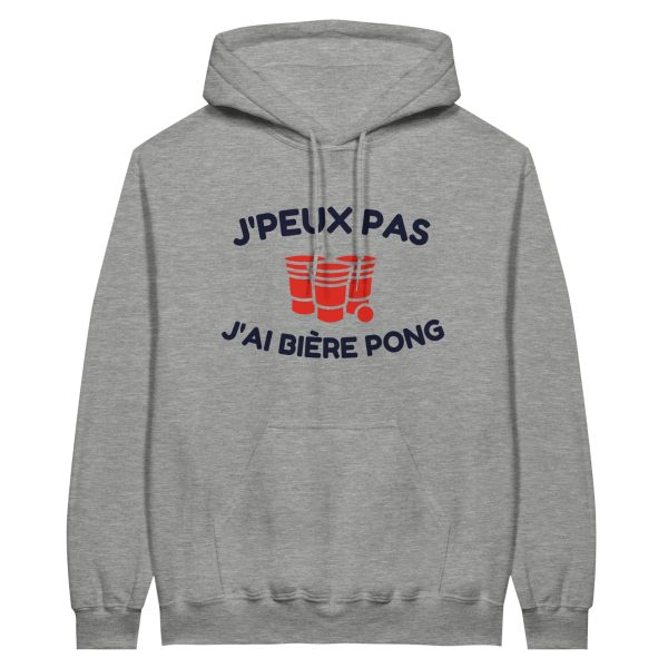 Sweat a capuche Biere J’peux pas j’ai biere pong