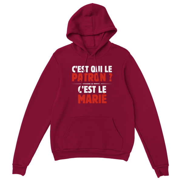 Sweat a capuche EVG C’est qui le patron  c’est le marie