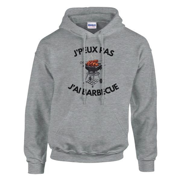 Sweat a capuche Je peux pas j’ai barbecue