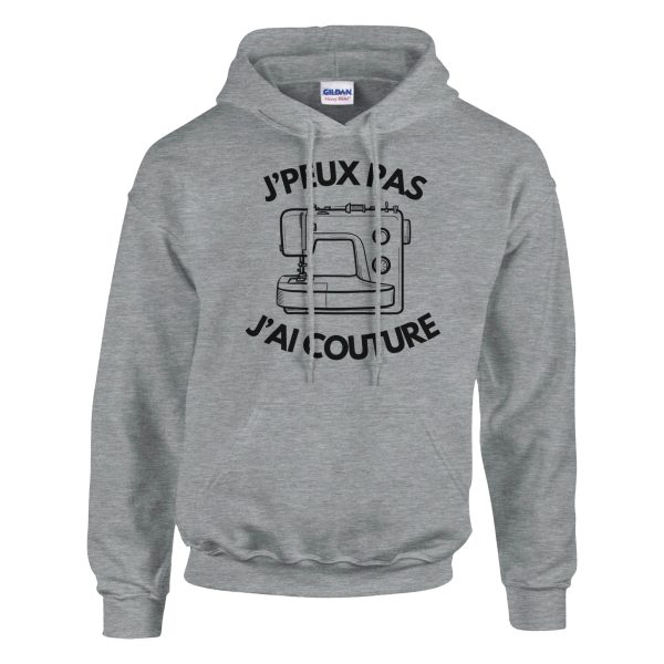 Sweat a capuche Je peux pas j’ai couture