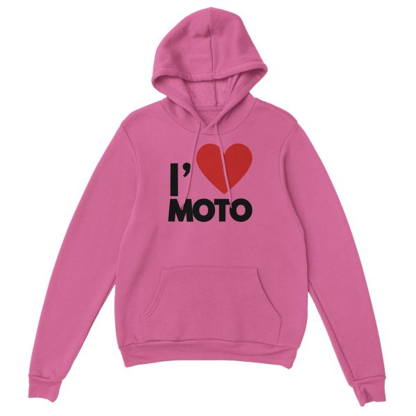 Sweat a capuche Motard I love moto