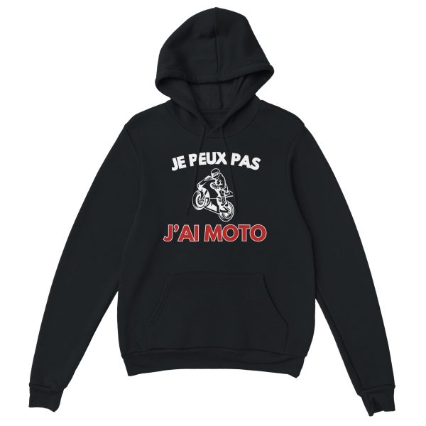 Sweat a capuche Motard Je peux pas j’ai moto