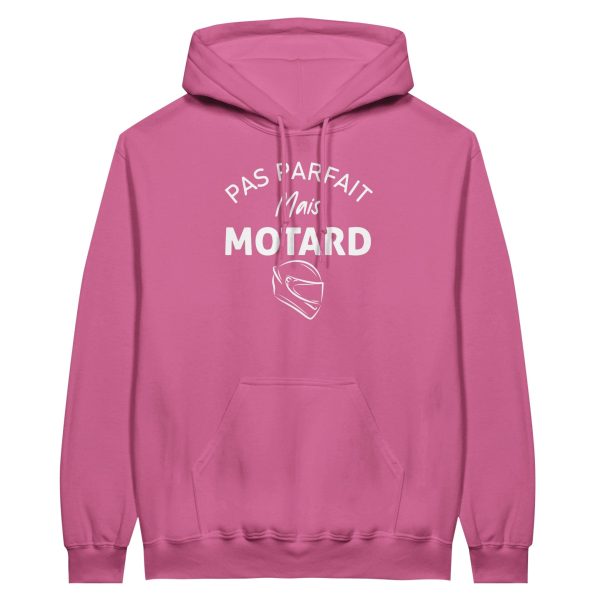 Sweat a capuche Motard Pas parfait mais motard