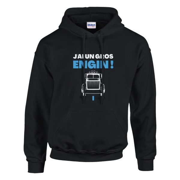 Sweat a capuche Routier J’ai un gros engin